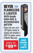 Beyer Flameless E-Lighter With 90 Mah High Rate & Rechargeable Battery C63L