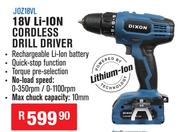 Dixon 18V Li-Ion Cordless Drill Driver JOZ18VL