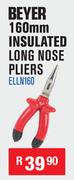 Beyer 160mm Insulated Long Nose Pliers ELLN160