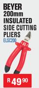 Beyer 200mm Insulated Side Cutting Pliers ELSC200