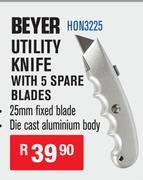 Beyer Utility Knife With 5 Spare Blades HON3225