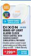 Dixon Wake Up Light Alarm Clock Touch Control With Sunrise/Sunset Simulation & FM Radio JW-6638