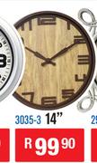 Assorted Wall Clock 14" 3035-3