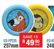 Assorted Wall Clocks EG-YP235-257mm Each