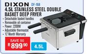 Dixon Stainless Steel Double Basket Deep Fryer DF-168-4.5Ltr