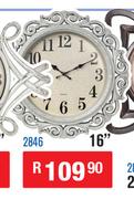 Assorted Wall Clock 16" 2846