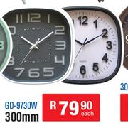 Assorted Wall Clocks GD-9730W-300mm Each