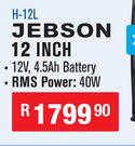 Jebson 12 Inch H-12L