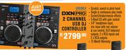 DXN Pro 2 Channel USB DJ Controller USB18XLR