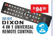 Dixon 4 In 1 Universal Remote Control RM-301E