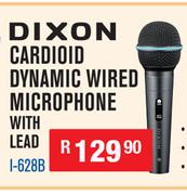 Dixon Cardioid Dynamic Wired Microphone With Lead I-628B