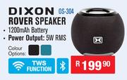 Dixon Rechargeable Rover Bluetooth Speaker 0S-304
