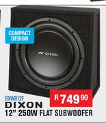 Dixon 12" 250W Flat Subwoofer Compact Design BXWB12F