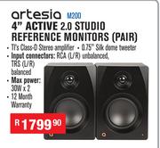 Artesia 4" Active 2.0 Studio Reference Monitors M200-Per Pair