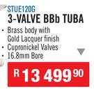 Sanchez Brass Instruments 3 Valve BBb Tuba STUE120G