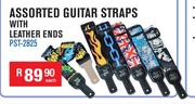 Assorted Guitar Straps With Leather Ends PST-2825-Each