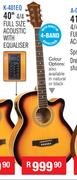 Sanchez Acoustic Guitar 40" 4/4 Full Size Acoustic With Equaliser K-401EQ