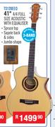 Sanchez Acoustic Guitar 41" 4/4 Full Size Acoustic With Equaliser TS120EEQ