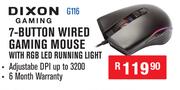 Dixon  Gaming 7-Button Wired Gaming Mouse With RGB LED Running Light G116