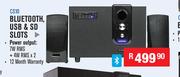 Dixon Multimedia Speaker System With Subwoofer Bluetooth, USB & SD Slots CS10