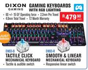Dixon Smooth And Linear Mechanical Gaming Keybaords With RGB Lighting DN93 B