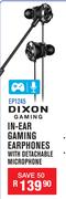Dixon Gaming In-Ear Gaming Earphones With Detachable  Microphone  EP1245