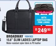 Broadway 15.6" SLim Ladies Laptop Bag YBBK1833