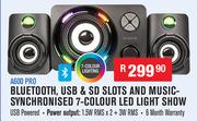 Dixon Multimedia Speaker System With Subwoofer Bluetooth, FM Radio, USB & SD Slots A600 Pro