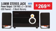 Dixon Multimedia Speaker System With Subwoofer 3.5mm Stereo Jack A600