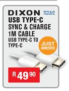 Dixon USB Type-C Sync & Charge 1M Cable TC2.0/2