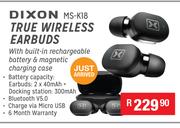 Dixon True Wireless Earbuds With Built In Rechargeable Battery & Magnetic Charging Case