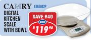 Camry Digital Kitchen Scale With Bowl E365042P