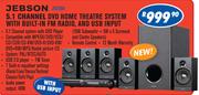 Jebson 5.1 Channel DVD Home Theatre System With Built-In FM Radio And USB Input JB258H