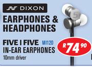 Five I Five In-Ear Earphones 10mm Driver MI120