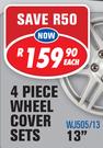 13" 4 Piece Wheel Cover Sets WJ505/13