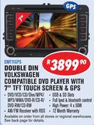 Dixon Double Din Volkswagen Compatible DVD Player with 7" TFT Touch Screen & GPS DMT11GPS