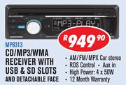 Dixon CD/MP3/WMA Receiver with USB & SD Slots and Detachable Face MP8313