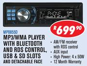 Dixon MP3/WMA Player with Bluetooth and RDS Control, USB & SD Slots and Detachable Face MP0855D