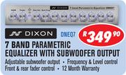 Dixon 7 Band Parametric Equalizer with Subwoofer Output DNE07