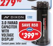 Dixon 3.0 Farad Capacitor with Voltage Display E202