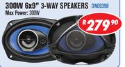Dixon 300W 6x9" 3-Way Speakers DN69398