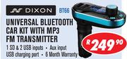 Dixon Universal Bluetooth Car Kit with MP3 FM Transmitter BT66