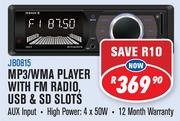 Jebson MP3/WMA Player with FM Radio, USB & SD Slots JB0815
