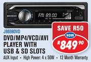 Jebson DVD/MP4/VCD/AVI Player with USB & SD Slots JB698DVD
