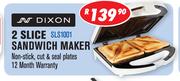 Dixon 2 Slice Sandwich Maker SLS1001