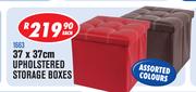 Upholstered Storage Boxes 1663-37x37cm Each