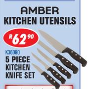 Amber 5 Piece Kitchen Knife Set K36080
