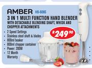 Amber 3 In 1 Multi Function Hand Blender HB-608S