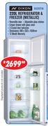 Dixon 220Ltr Refrigerator & Freezer(Metallic) KD220TFM