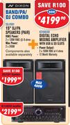 Dixon 15" DJ/PA Speakers Pair SDJ1501